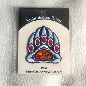 'Paw' 2.5" Embroidered Patch Indigenous Design by Jason Peters
